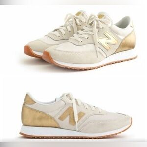 New Balance 520 Women's Cream and Gold Sneakers